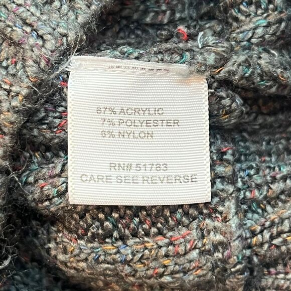 Maurice Sweater Womens 2X Gray Rainbow Rib Knit V Neck Preppy Academia Blouse - Picture 9 of 12